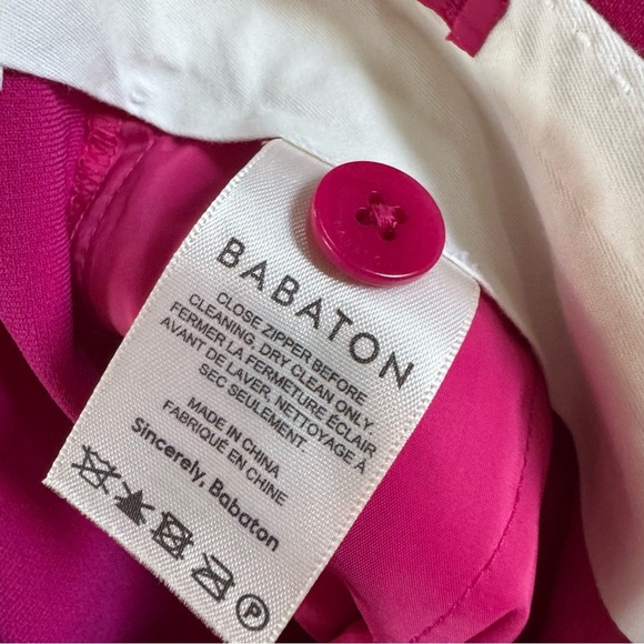 BABATON pink fuchsia Publish High Rise Bootcut Dress Pants trousers 82767 size 0 - Picture 7 of 9